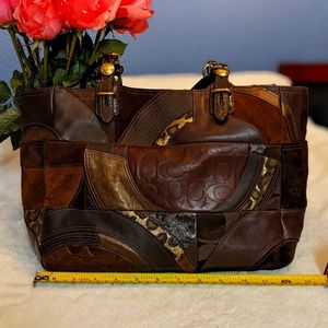 Coach Trea 15" Brown & Gold Purse